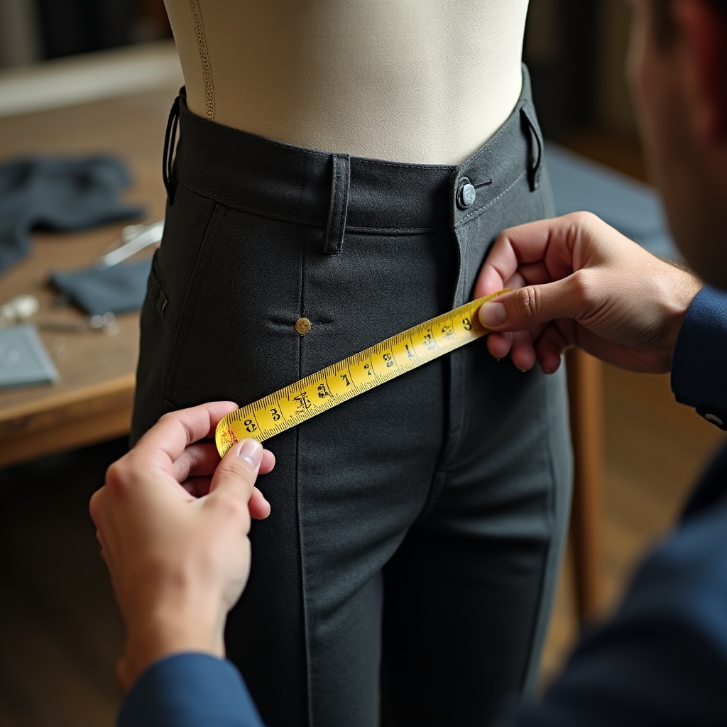 Entallado de pantalón a medida en taller de costura